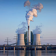 The Schkopau Power Station, a lignite-fuelled power plant near Korbetha, Schkopau, Saxony-Anhalt, Germany